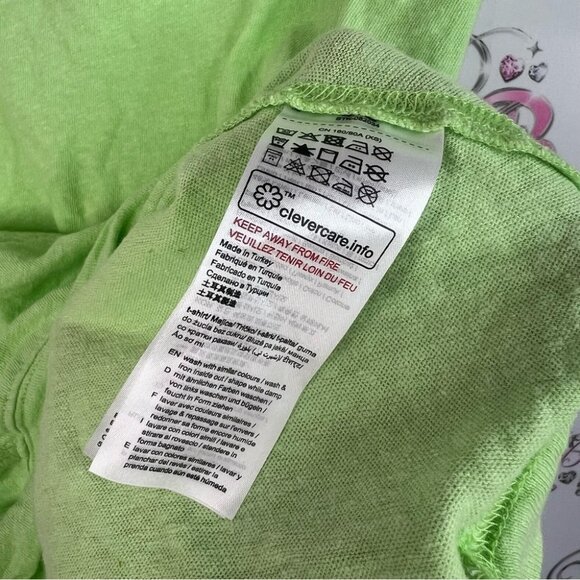 Esprit tshirt tee neon Lime Green Short Sleeve Tee comfy flowy - Picture 6 of 7